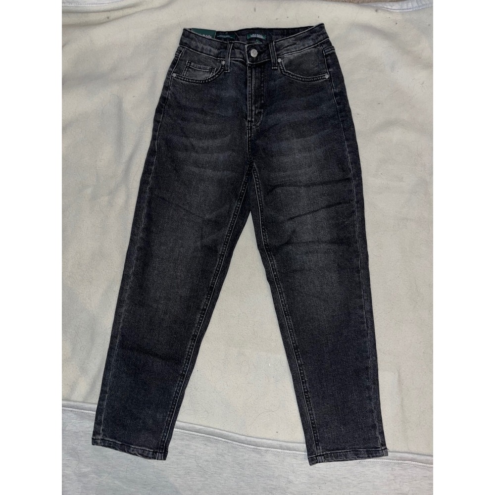 Wild Fable Highest Rise Mom Jeans Washed Black Denim Size 2 26 Waist High Waist